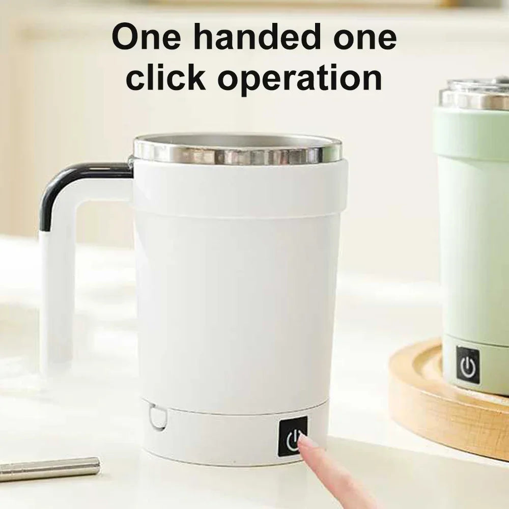 USB Automatic Detachable Mixing Coffee Cup Intelligent Temperature Measuring Rechargeable Mug Warm Coaster Magnetic Stirring Cup