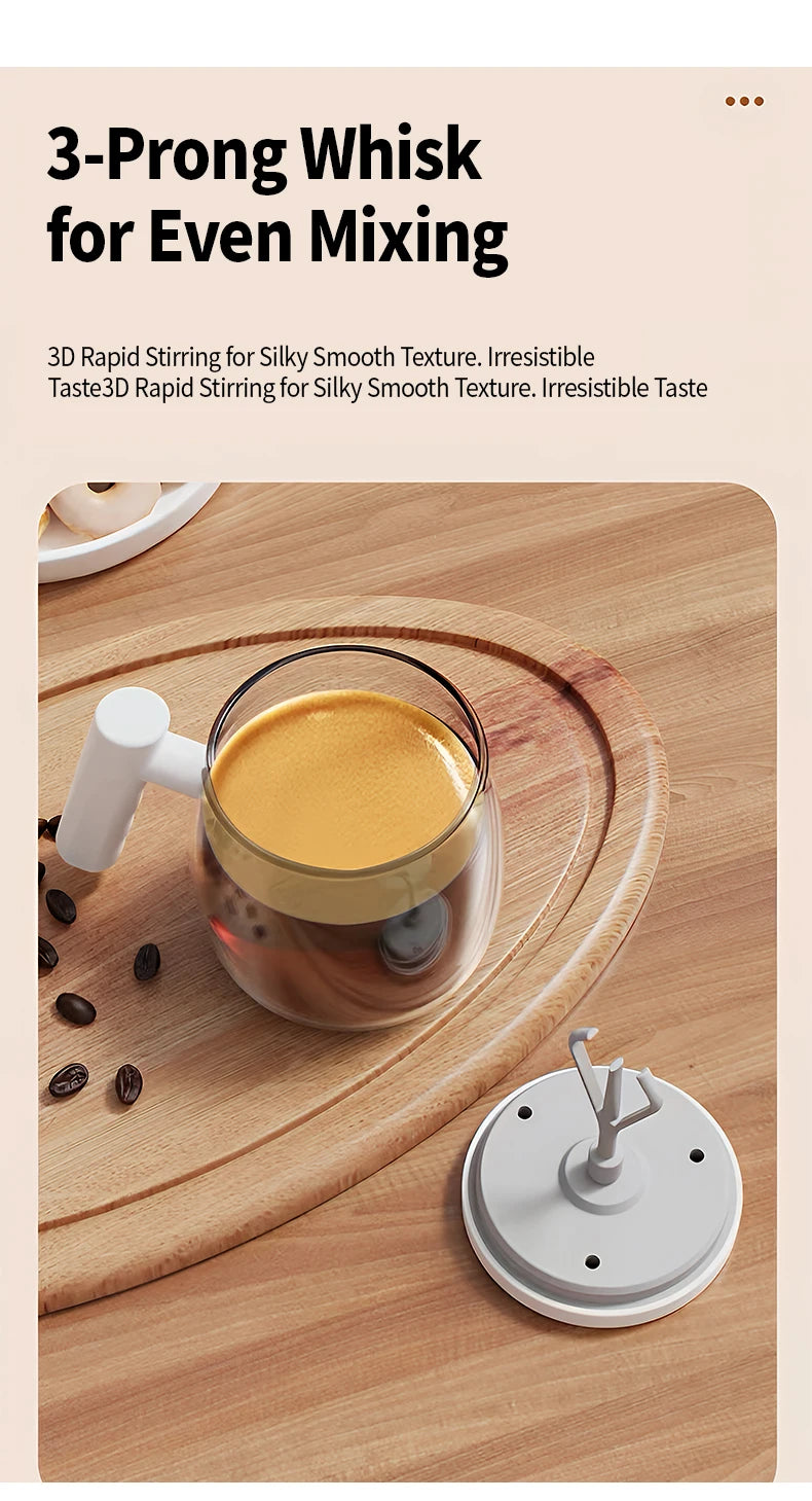 OANKR Automatic Stirring Coffee Cup Rechargeable Electric Stirring Mugs 400ml Mixing Glass Egg Cup Barista Coffee Accessories