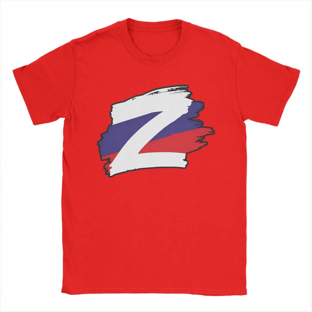 Men T-Shirts Russian Z Peace Unite Funny Cotton Tees Short Sleeve  T Shirts Crew Neck Clothing Gift Idea