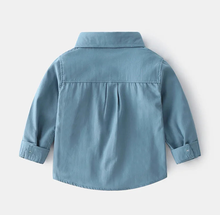 Children's Outerwear Shirt Spring and Autumn Fashion Long-sleeved Shirt Soft Casual Long-sleeved Thin Shirt