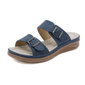 New Summer Shoes Women Flat Sandals Summer Holiday Fashion Brand Ladies Modern Sandals Blue Big Size 42 DX380