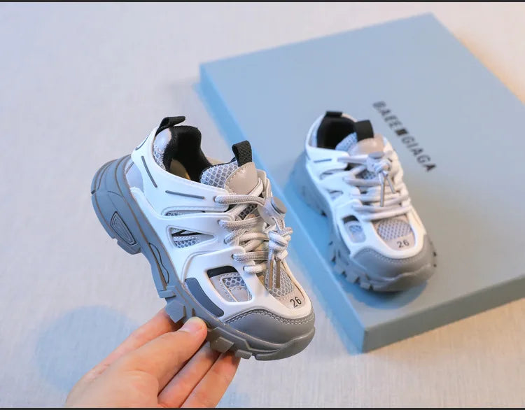 Spring Children New Sports Shoes Boys Girls Fashion Clunky Sneakers Baby Cute Candy Color Casual Shoes Kids Running Shoes