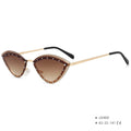 55554 Luxury Rimless Sunglasses Women Diamond  Triangular Sun Glasses Brand Designer Shades Uv400 Fashion Eyewear
