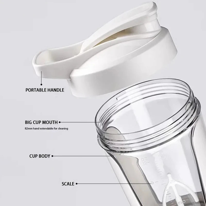Shaker Cup USB Charging Shaker Cup For Protein Shaker Meal Replacement Shake Portable Gym Water Bottle Mixing Cup 450ml