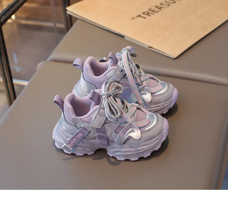Boys Casual Shoes Girls Sneakers Anti-skid Lace-up Classic 26-37 New Trend Hot Toddlers Little Kids Fashion Sports Running Shoes