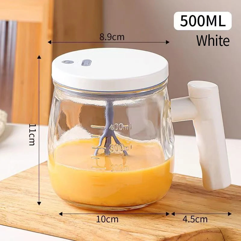 OANKR Automatic Stirring Coffee Cup Rechargeable Electric Stirring Mugs 400ml Mixing Glass Egg Cup Barista Coffee Accessories