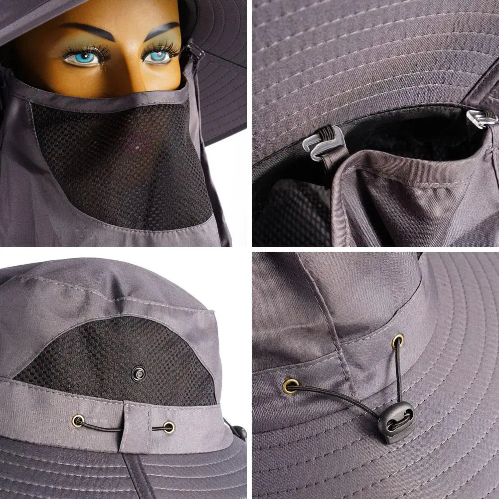 Fishing Caps Summer Sun Hat For Men UV Protection Outdoor Jungle Hat Sunshade Neck Face Cover Fishmen Caps Breathable Detachable