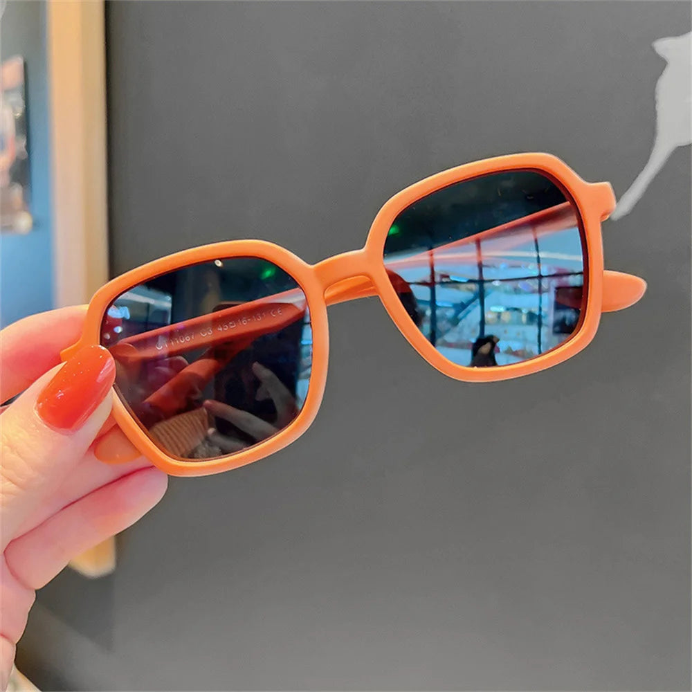 Children's Sunglasses Girl Baby Boy Cute Summer Round Frame Small Sunglasses Children's Glasses Steampunk Bee Kids Sunglasses