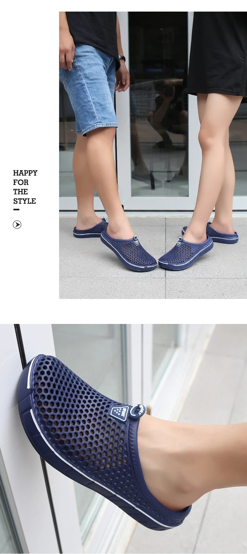 Men Sandals Summer Comfortable Outdoor Beach Shoes Men Slip on Garden Clogs Casual Water Shower Slippers Unisex Shoes