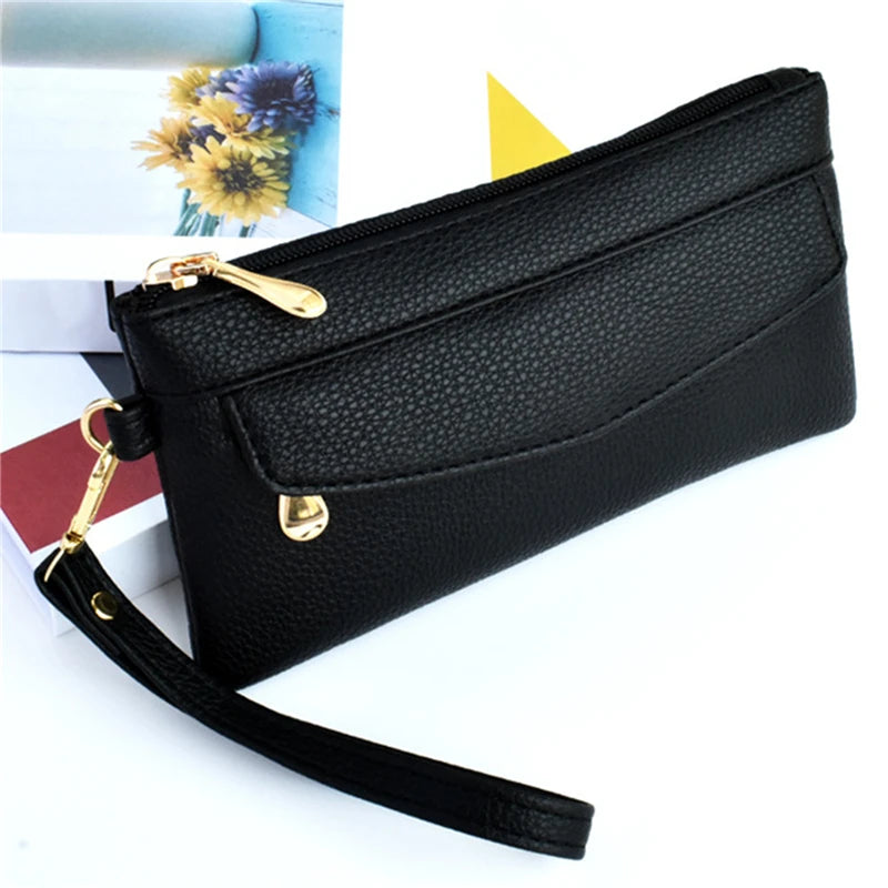 2024 Fashion Women Wallets Brand Leather Purse Long Design Pouch Handbag Coin Purse Card Holders Clutch Purse Money Clip Wallet