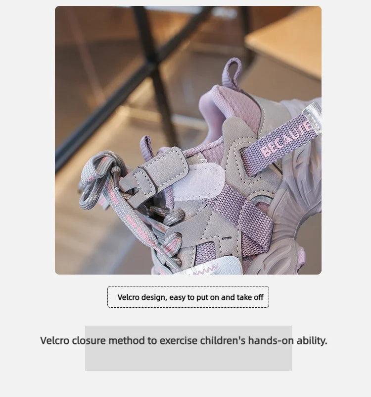 Boys Casual Shoes Girls Sneakers Anti-skid Lace-up Classic 26-37 New Trend Hot Toddlers Little Kids Fashion Sports Running Shoes