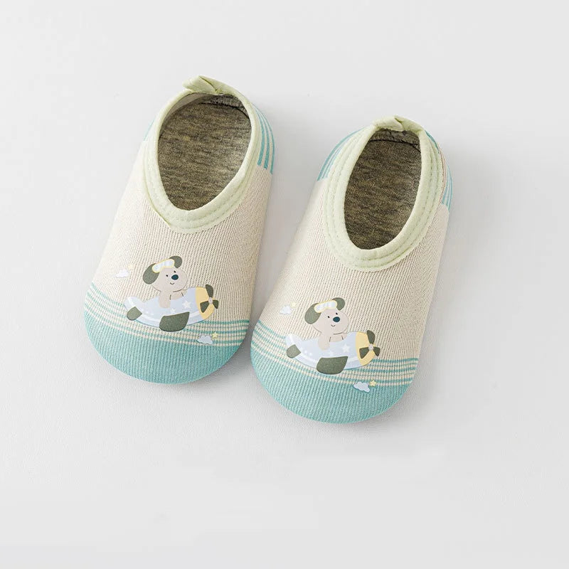 Children's Non-slip Soft Sole Floor Shoes Cartoon Toddler Shoes Socks For Boys Girls Kids Spring Summer Thin Baby First Walkers