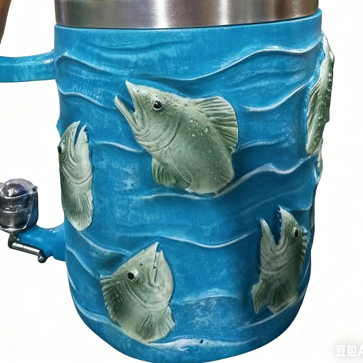 Resin Coffee Mug Cold Hot Beverage Cup Creative Funny Fishing rod shaped handle Cup For Chocolate Tea Wine Beer Home Camping