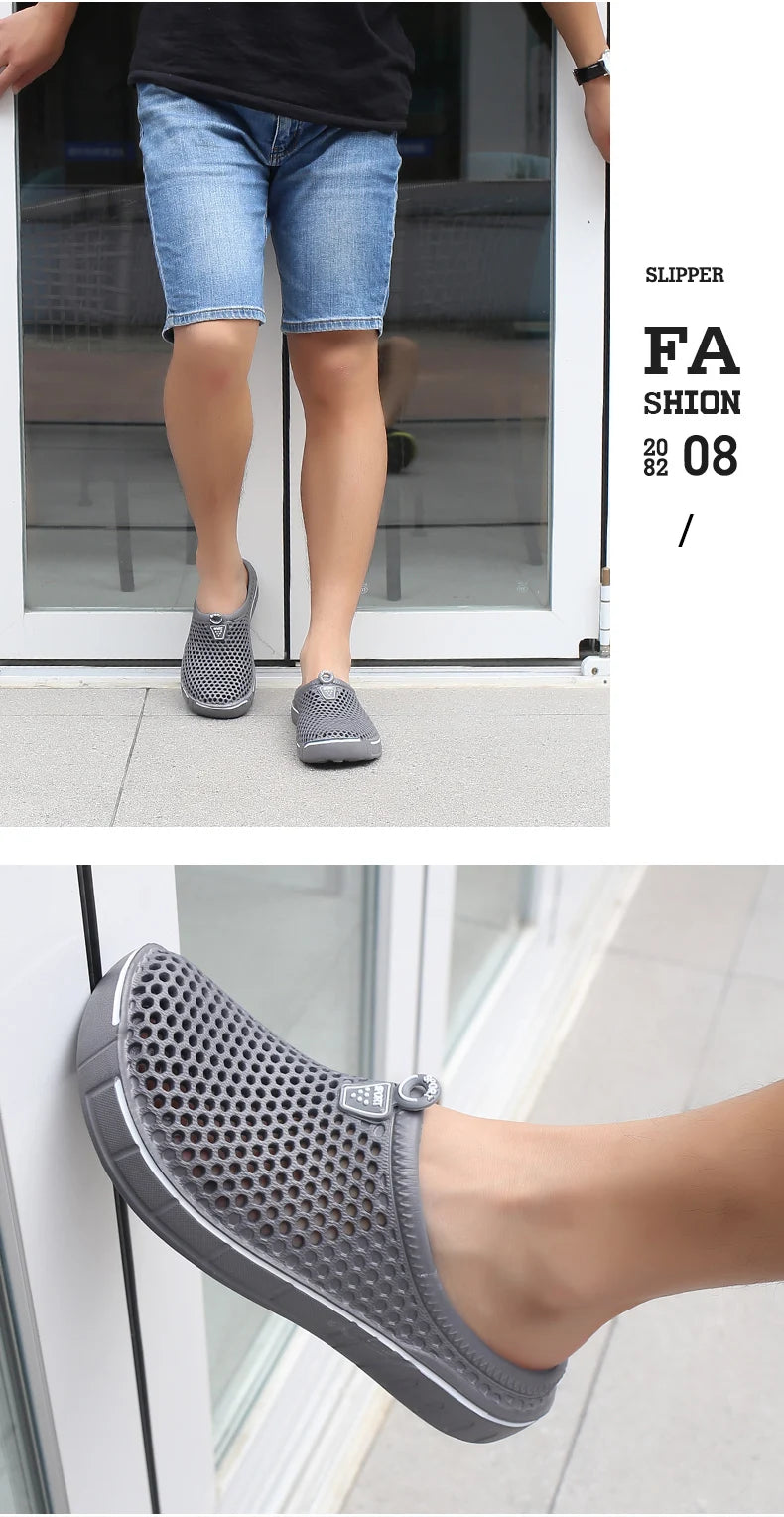 Men Sandals Summer Comfortable Outdoor Beach Shoes Men Slip on Garden Clogs Casual Water Shower Slippers Unisex Shoes