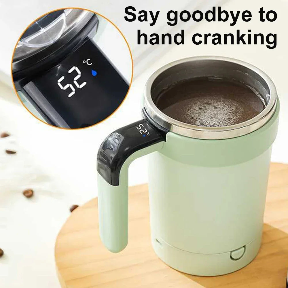 USB Automatic Detachable Mixing Coffee Cup Intelligent Temperature Measuring Rechargeable Mug Warm Coaster Magnetic Stirring Cup