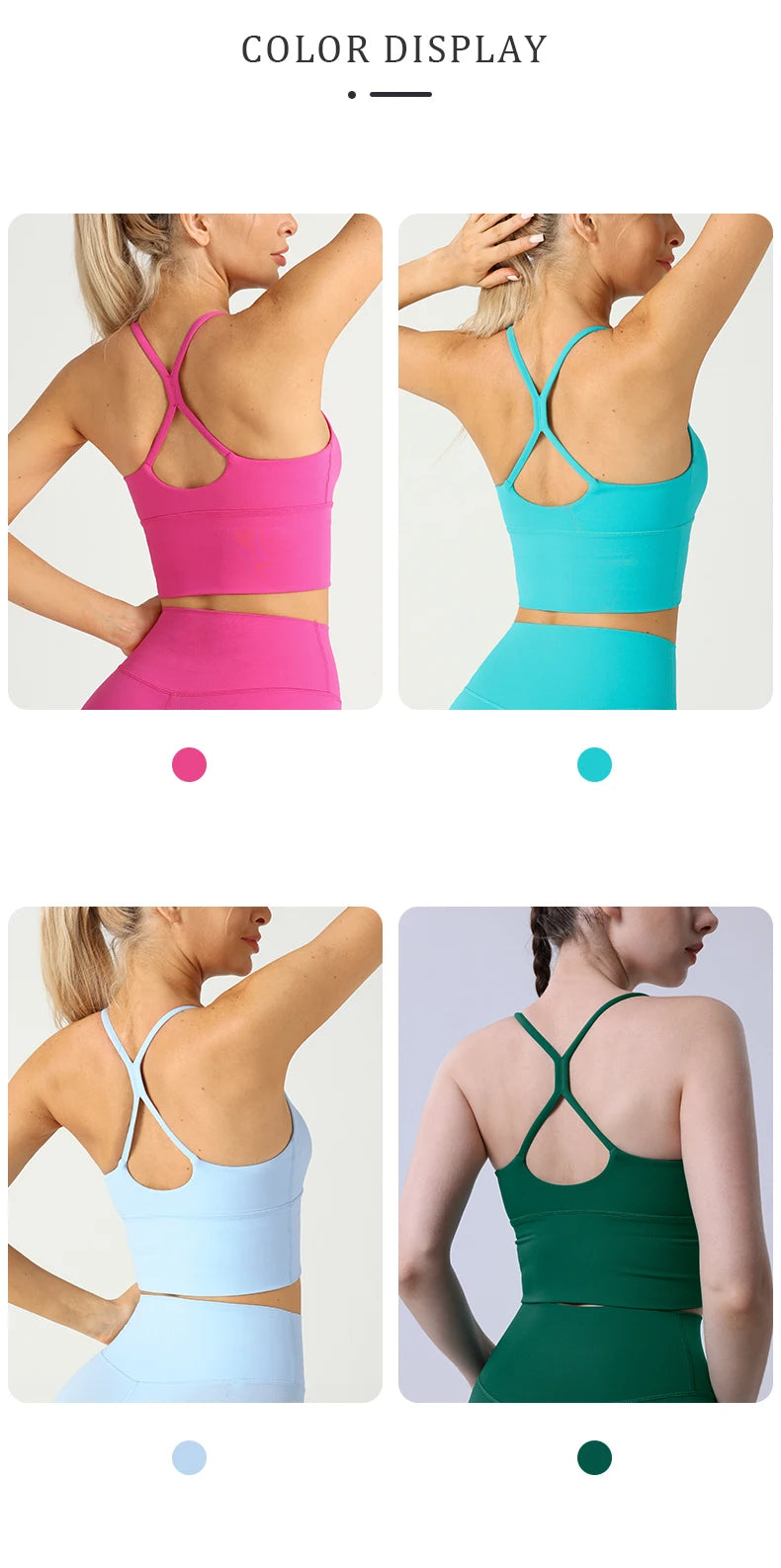 Woman Yoga Sports Bras Beauty Back Sexy Breathable Comfortable Sports Vest Fitness Workout Running Cycling Yoga Tight Crop Tops