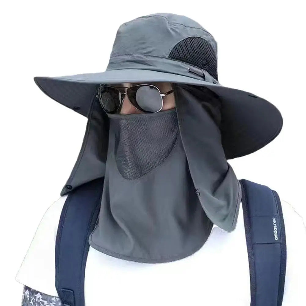 Fishing Caps Summer Sun Hat For Men UV Protection Outdoor Jungle Hat Sunshade Neck Face Cover Fishmen Caps Breathable Detachable