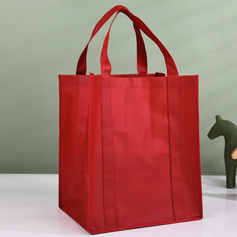 Large Capacity Non-Woven Shopping Bag Foldable Tote Bag Reusable Tote Bags Travel Outdoor Handbag Pouches Storage Organizer