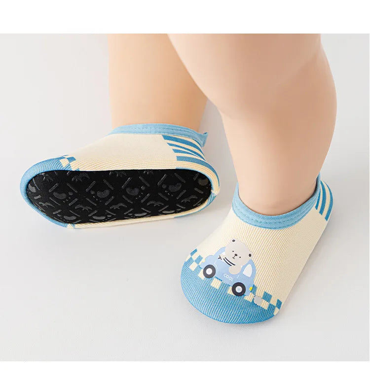 Children's Non-slip Soft Sole Floor Shoes Cartoon Toddler Shoes Socks For Boys Girls Kids Spring Summer Thin Baby First Walkers