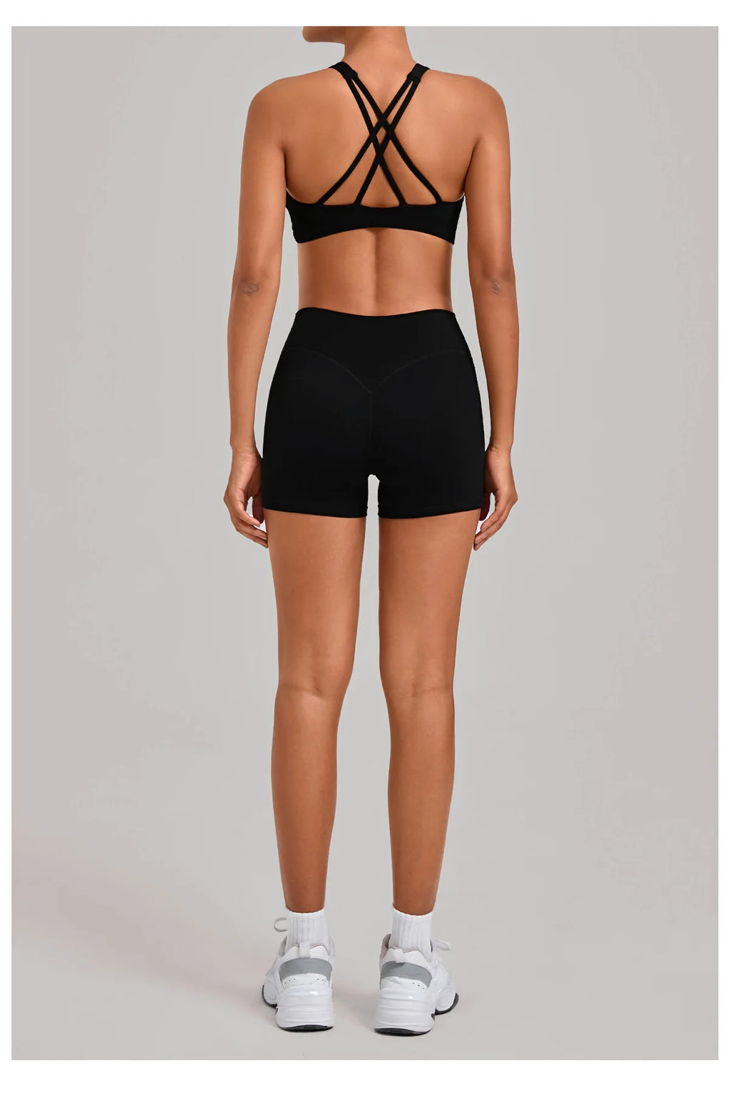 Gym Workout Clothing Detachable Chest Pad Cross Back Vest Yoga Shorts Sets Tight Quick-Dry Fitness Sports Shorts Suits for Women