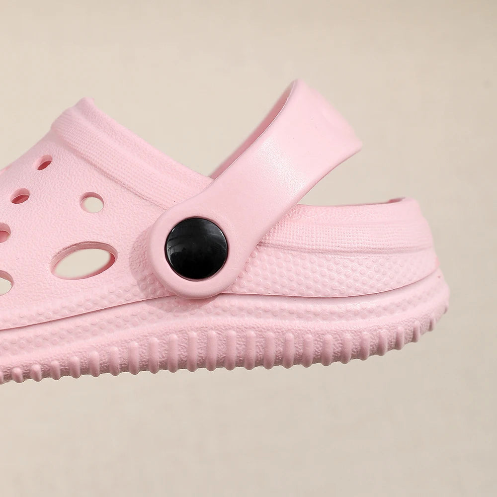 Kids Sandals Hole Shoes Children's Garden Shoes Slippers Soft Non-Slips Simple DIY Design Hole Baby Shoes Sandy Beach Boys Girls