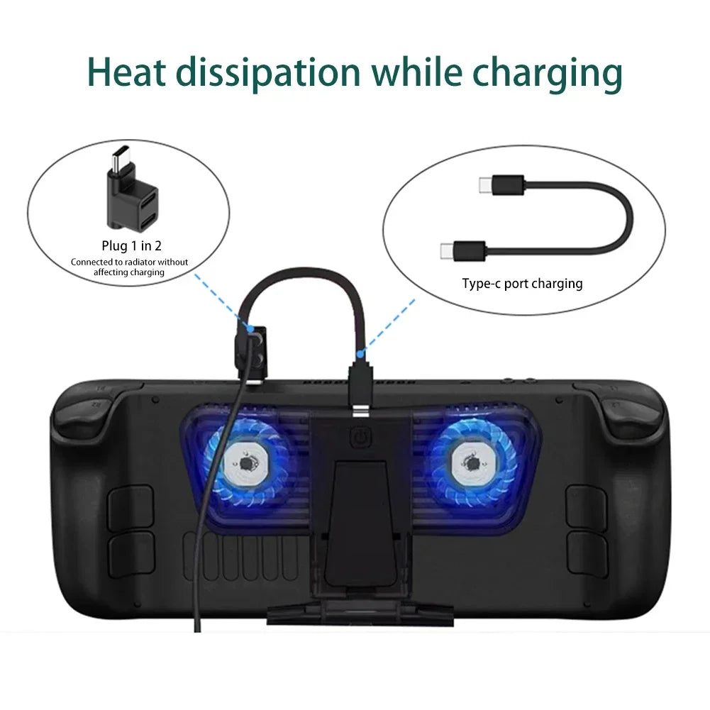 Fit for Steam Deck 2-in-1 Extension Connector Right Angle Type-C USB C Adapter Male To Female Game Console Accessories