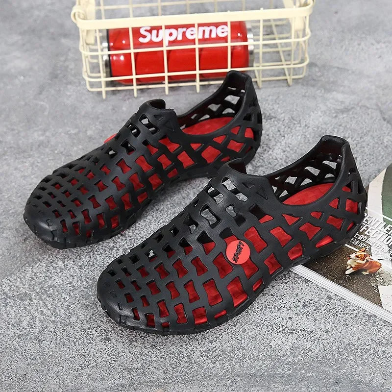 Summer Men Water Shoes Breathable Beach Sandals Upstream Water Shoes Women's Quick-drying Hollow Slippers Aqua Shoes