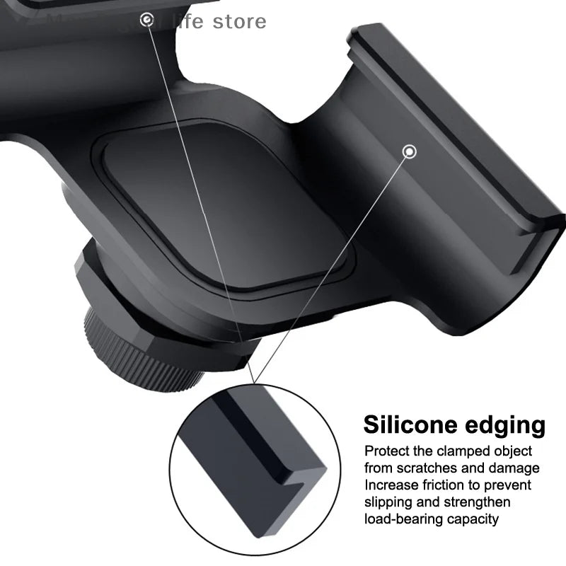 Computer Monitor Earphone Holder Clip PC Screen Headset Headphone Stand Bracket Desktop Organizer Laptop 360 Degree Rotation
