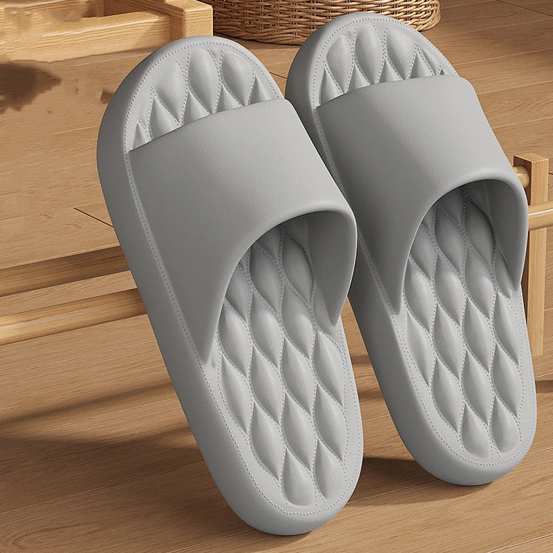 Men Trend Summer Slippers Soft Non-slip Soft Sole Cloud Sandals for Home Beach Indoor Outdoor Women Comfort Leisure Couple Shoes
