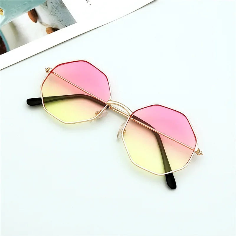 Steampunk Kids Sunglasses Boys Girls Luxury Vintage Eyewear Children Round Sun Shades Glasses Oculos Feminino Accessories