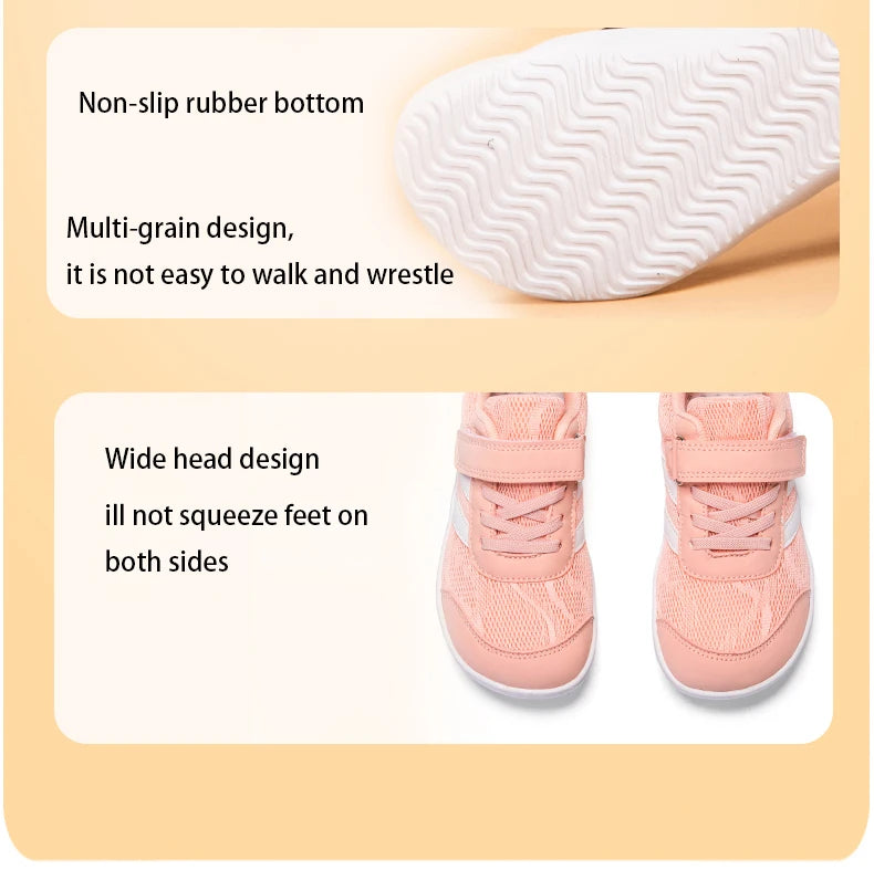 Wide Barefoot Shoes For Small/Large/Children/Simple Sports Shoes For Boys/Girls/Splay Natural/Light Sports Shoes For Girls Boys