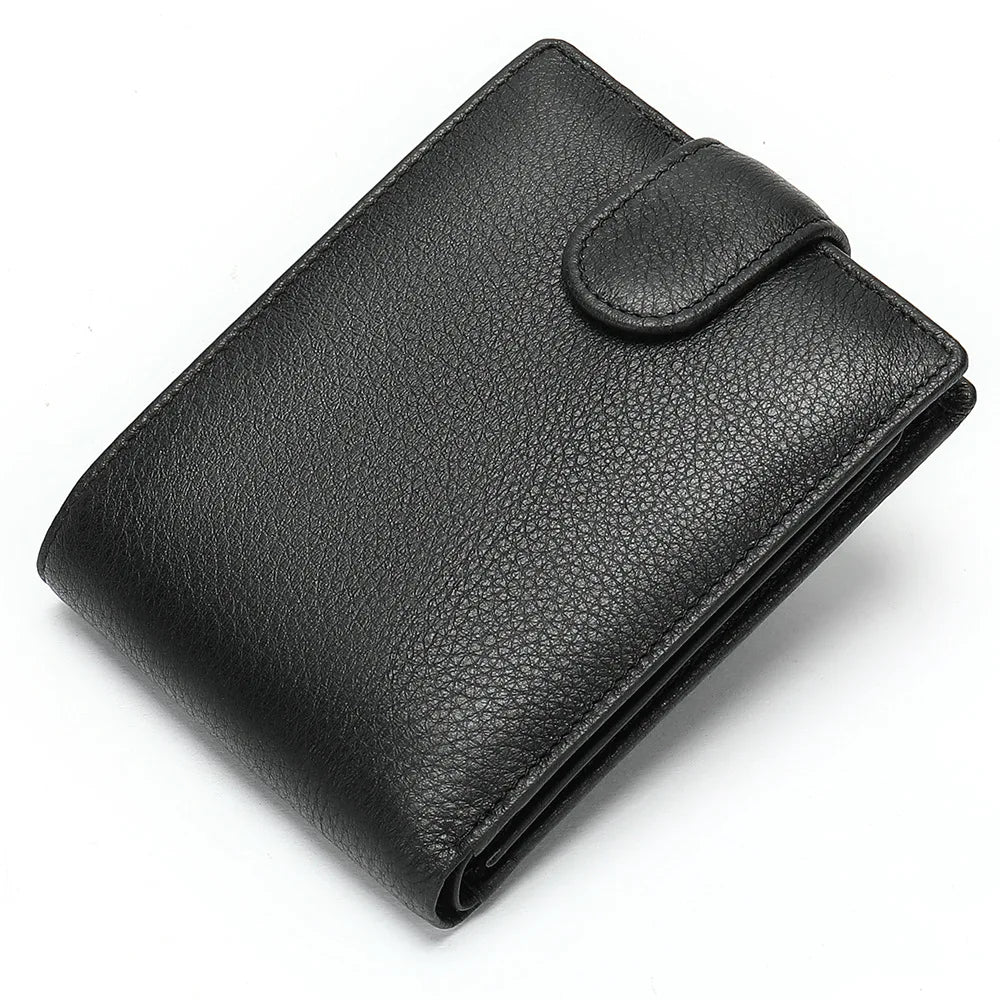 New Men Wallets Leather Card Holder High Quality Hasp Male Purses Long Genuine Leather Vintage Men Wallet Money Clips