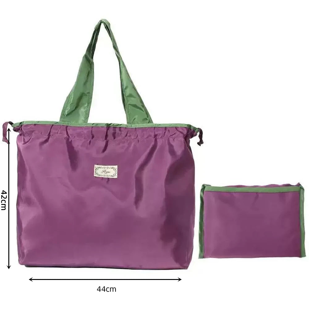 Portable Shopping Bags for Supermarket Waterproof Folding Bag Shopper Large Capacity Female Fashion Shoulder bag Casual Tote Pou