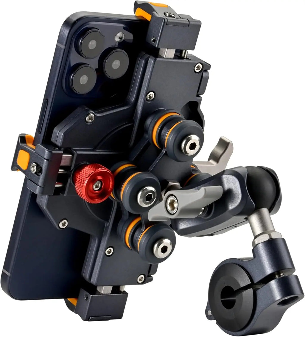 Universal Motorcycle Phone Holder Alloy Anti-Shake 360° Adjustable Motos Bike Navigation Bracket Metal Motorcycles Accessory