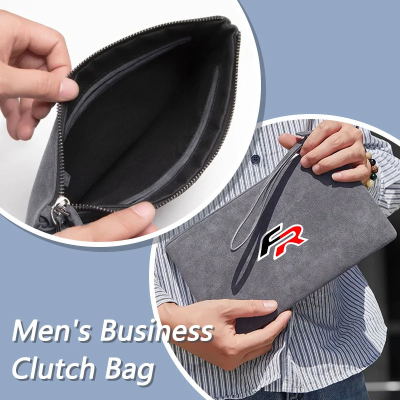 High-end Handbags Men's Mobile Phone Bags Hand-held Bags Business Envelope Bags Casual Men's Cloth Bags For Seat FR Cuper Leon