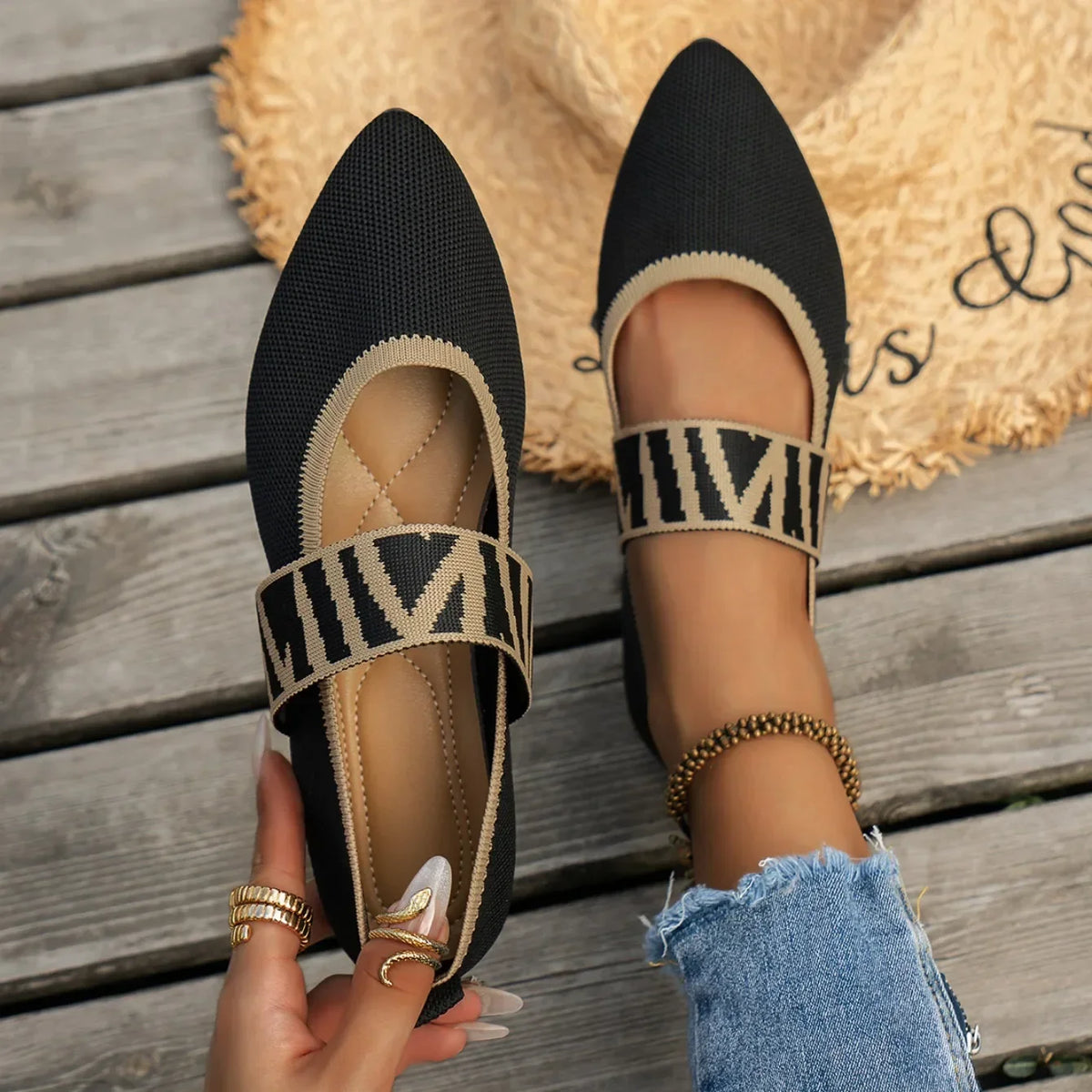 Women Flat Shoes Summer New Fashion Designer Loafers Comfortable Non-Slip Flat Shoes for Women Daily Casual Low-top Sneakers
