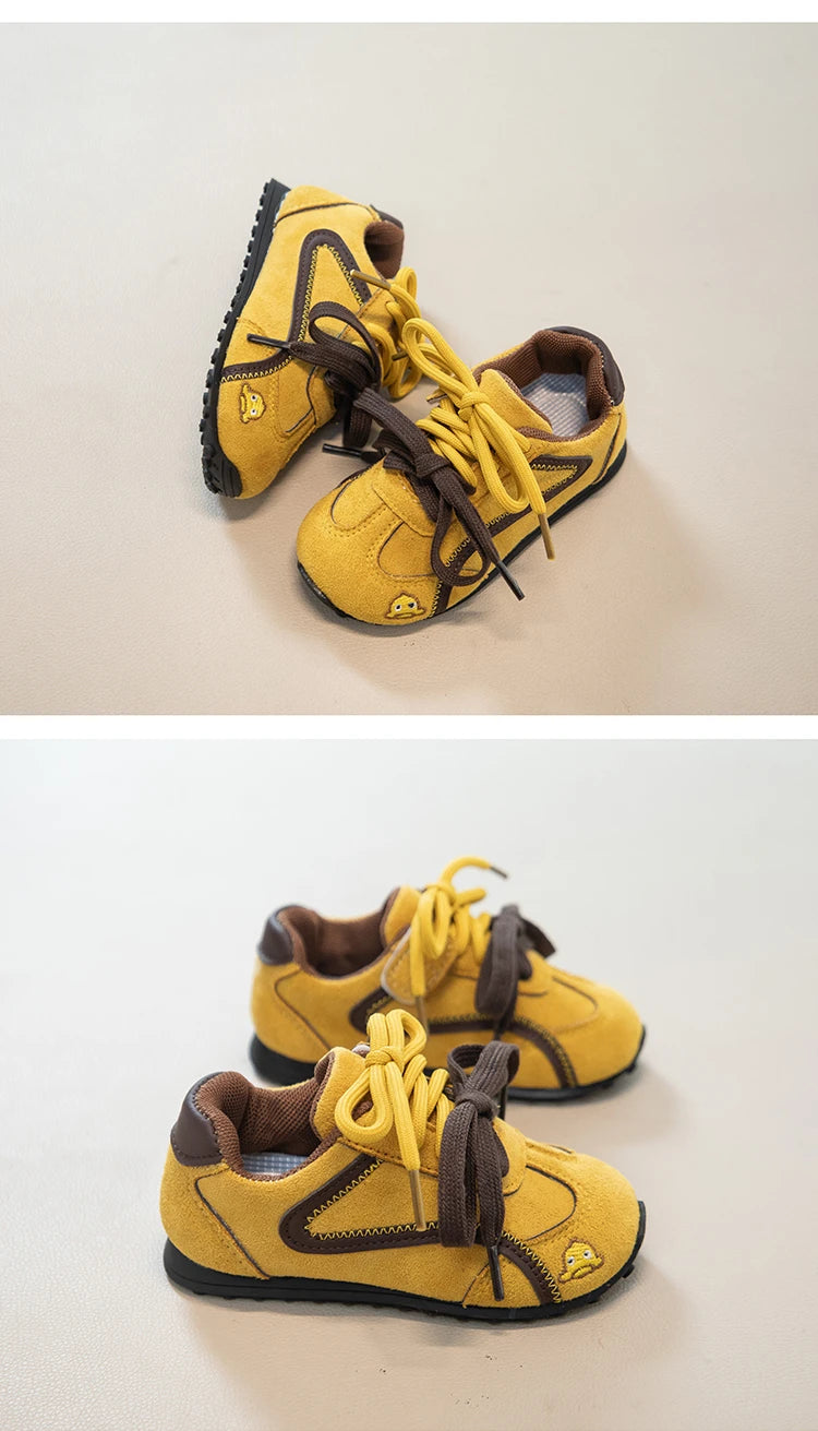 2026 Korean Fashion Spring New Children's Sports Shoes Baby Boys Comfortable Soft Flat Shoes Girls Outdoor Campus Sports Shoes