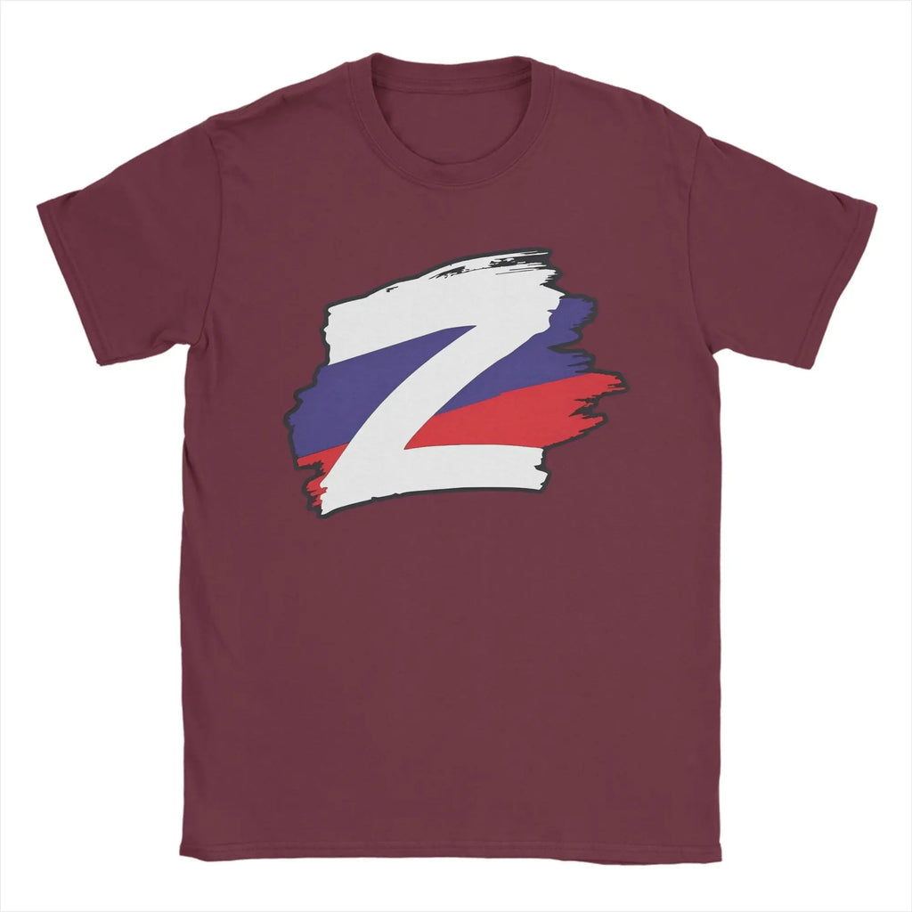 Men T-Shirts Russian Z Peace Unite Funny Cotton Tees Short Sleeve  T Shirts Crew Neck Clothing Gift Idea
