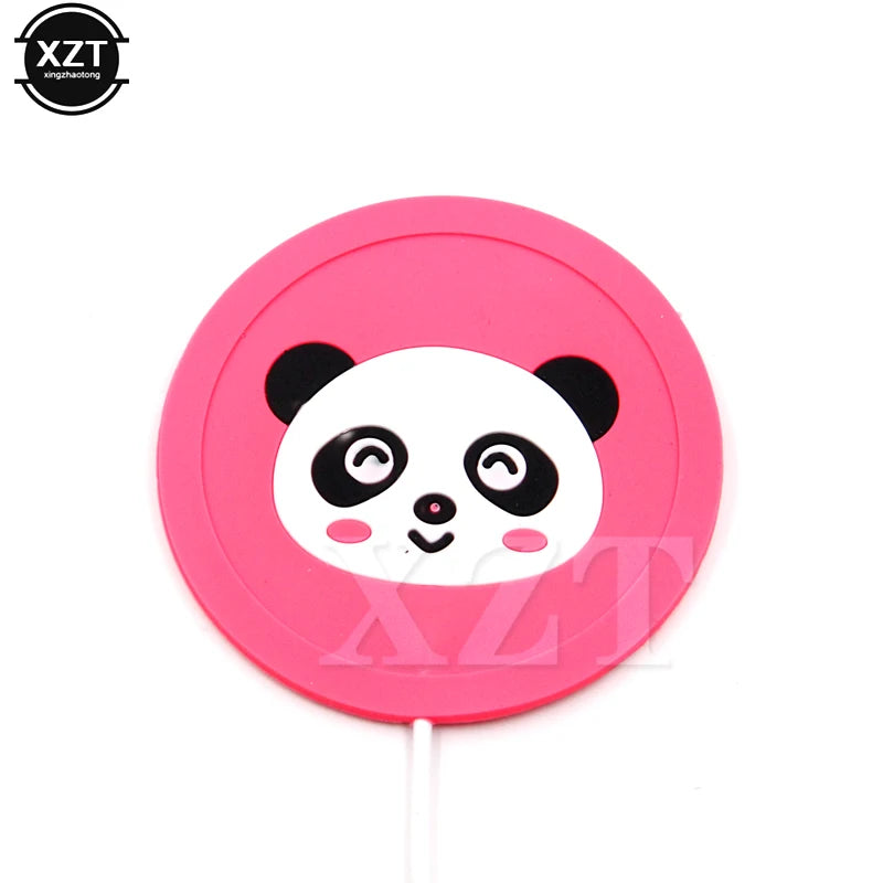 HOT 5V USB Warmer Gadget Cartoon Silicone thin Cup-Pad Coffee Tea Drink usb Heater Tray Mug Pad nice Gift Hot Drink Beverage Cup