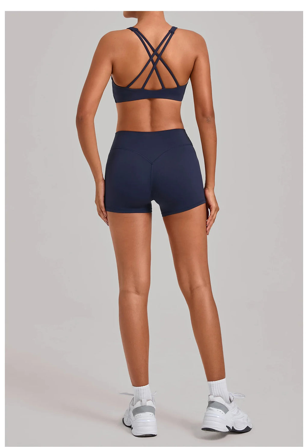 Gym Workout Clothing Detachable Chest Pad Cross Back Vest Yoga Shorts Sets Tight Quick-Dry Fitness Sports Shorts Suits for Women