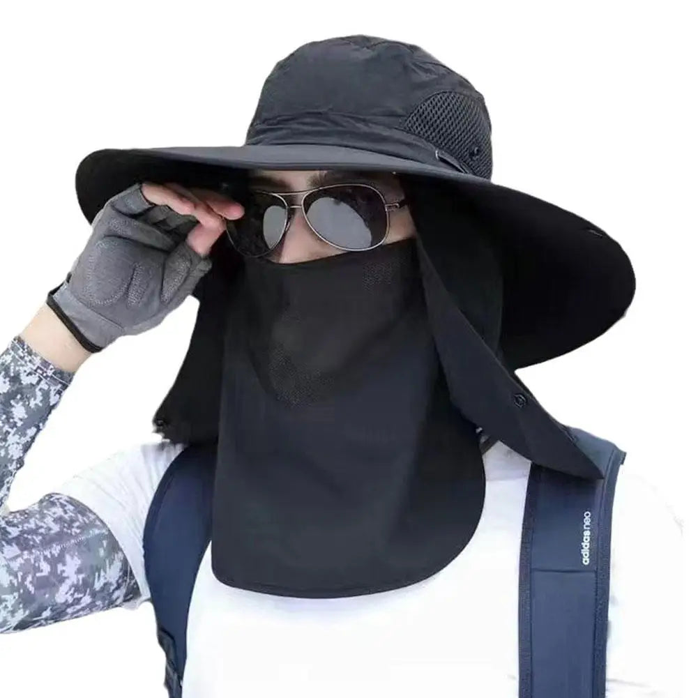 Fishing Caps Summer Sun Hat For Men UV Protection Outdoor Jungle Hat Sunshade Neck Face Cover Fishmen Caps Breathable Detachable