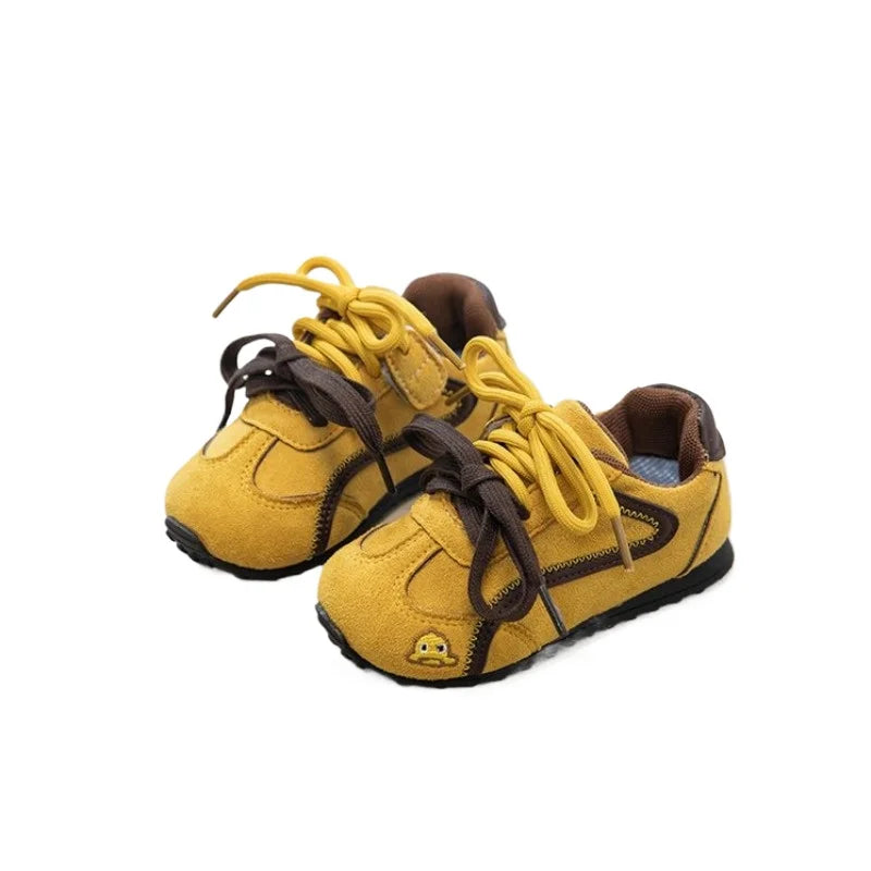 2026 Korean Fashion Spring New Children's Sports Shoes Baby Boys Comfortable Soft Flat Shoes Girls Outdoor Campus Sports Shoes