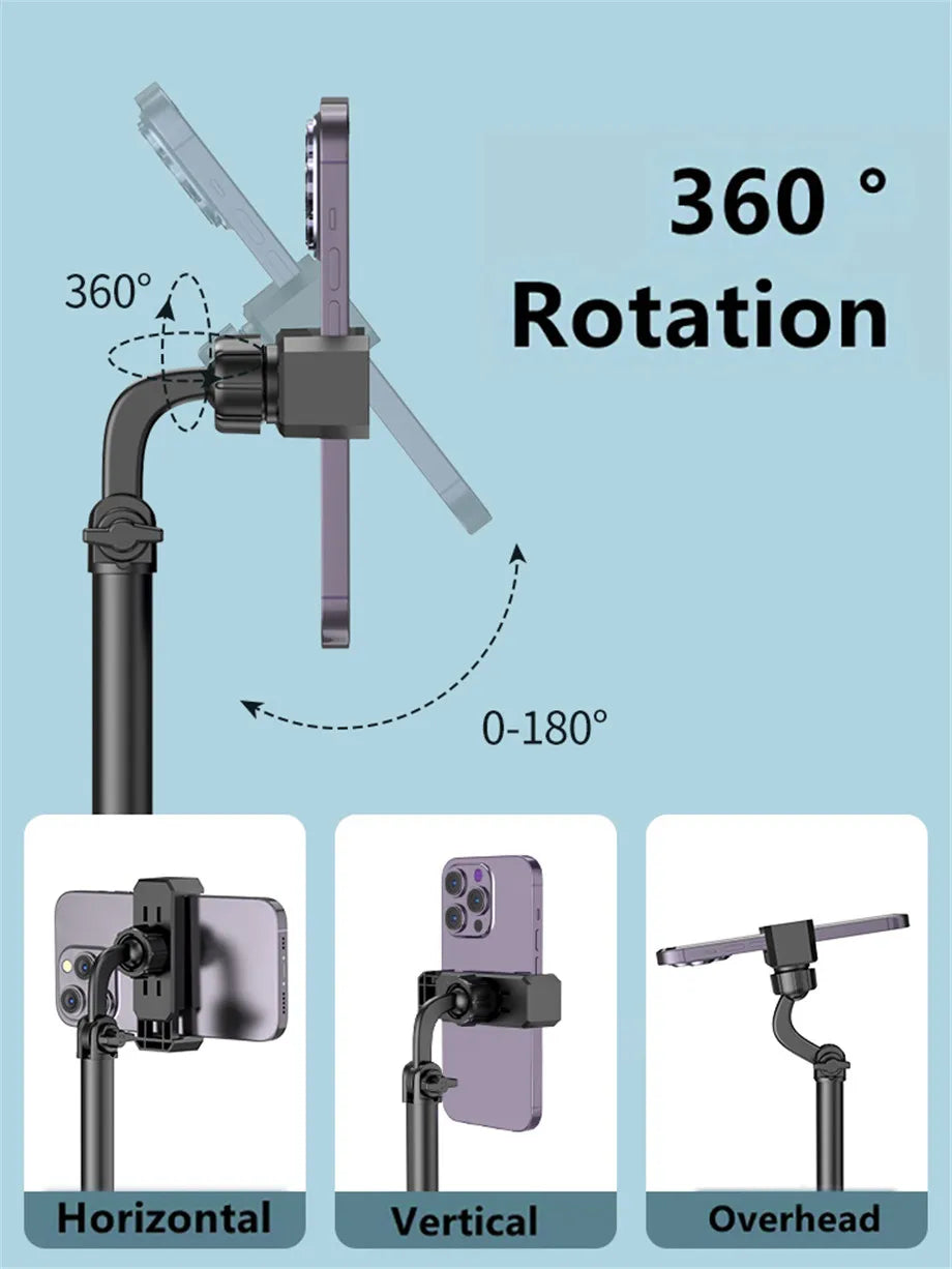 Multifunctional Mobile Phone Bracket Adjustable Height Live Broadcast Holder Telescopic Portable Phone Stand For iPhone Xiaomi