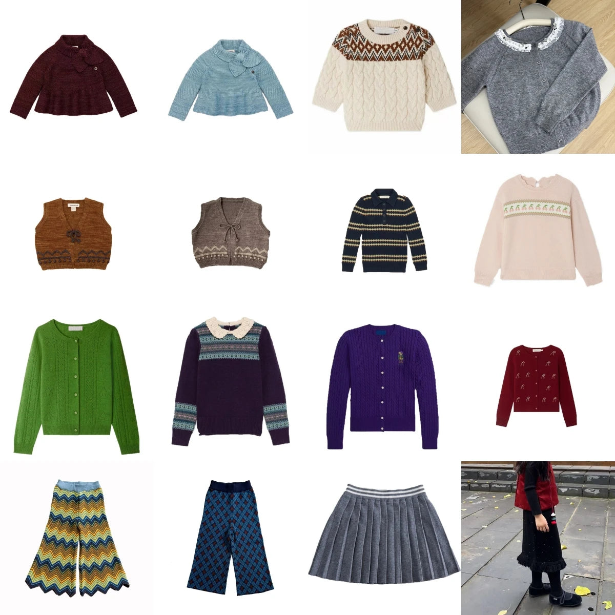Chidren's Clothes 2025 New Autum Winter Baby Boys Pullover Sweater Knitwear Cardigan Skirts Christmas Girls Princess Dress