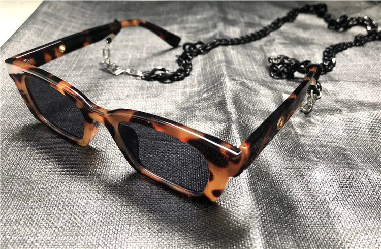 Fashion Vintage Rectangle Punk Sunglasses Women Men Personalized Retro Sun Glasses Trendy Eyewear UV400 Shades Eyeglasses