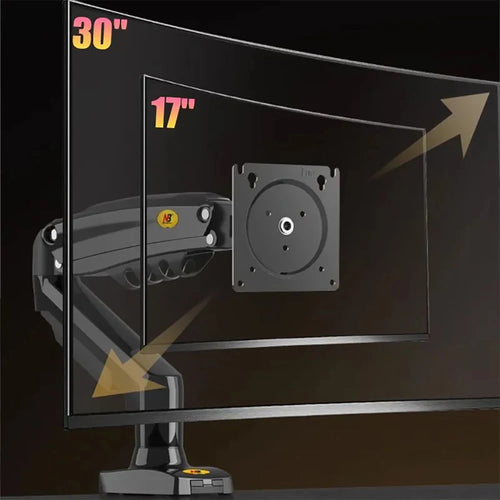 Adjustable PC Monitor Arm Support NB F80 Single Monitor Bracket Up To 30 Inches Computer Desk Mount Stand Adjustable Gas Spring