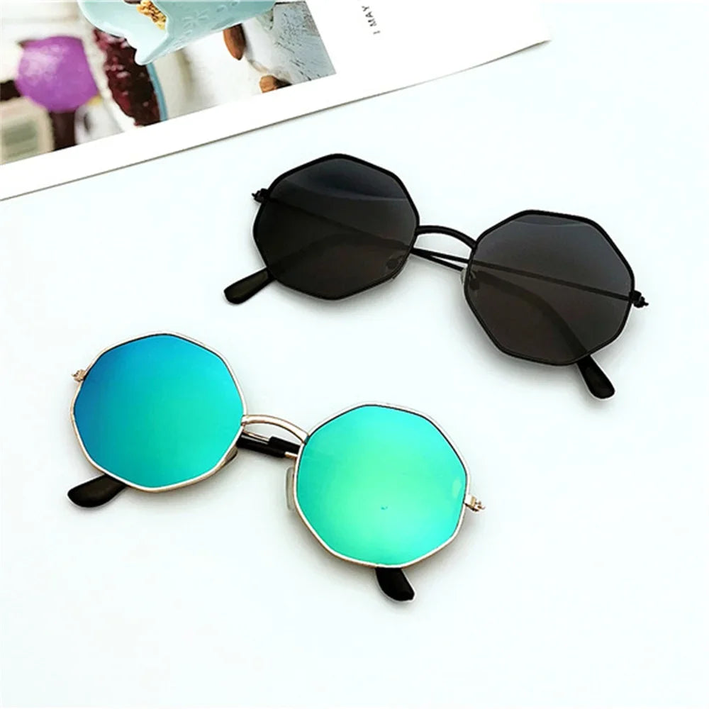 Steampunk Kids Sunglasses Boys Girls Luxury Vintage Eyewear Children Round Sun Shades Glasses Oculos Feminino Accessories