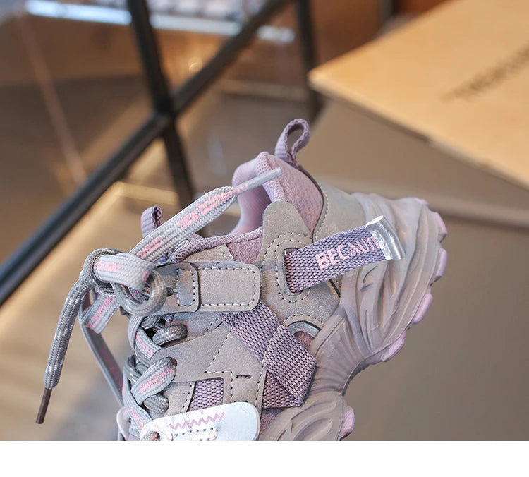 Boys Casual Shoes Girls Sneakers Anti-skid Lace-up Classic 26-37 New Trend Hot Toddlers Little Kids Fashion Sports Running Shoes