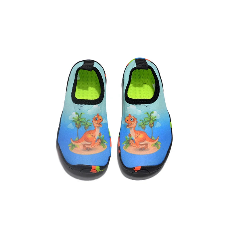 New Kids Summer Cartoon Beach Barefoot Quick-drying Water Shoes Girls Soft-soled Swim Shoes Boys Vacation Beach Shoes 22-32#