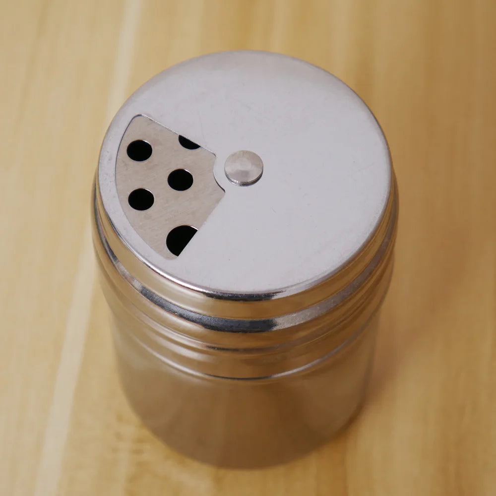 Kitchen Gadgets - Herb, Spice, Sugar, Salt, Pepper, Coffee Shaker Condiment Container Storage Bottles - Stainless Steel